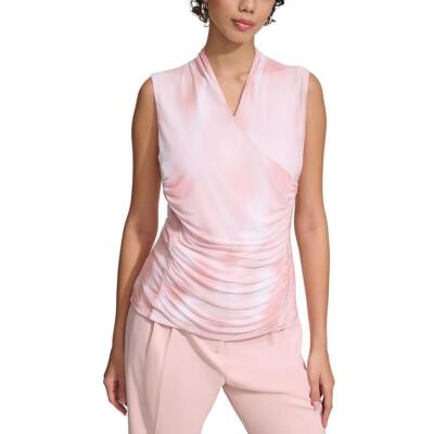 Женская рубашка Calvin Klein со сборкой на бретелях без рукавов BHFO 1904