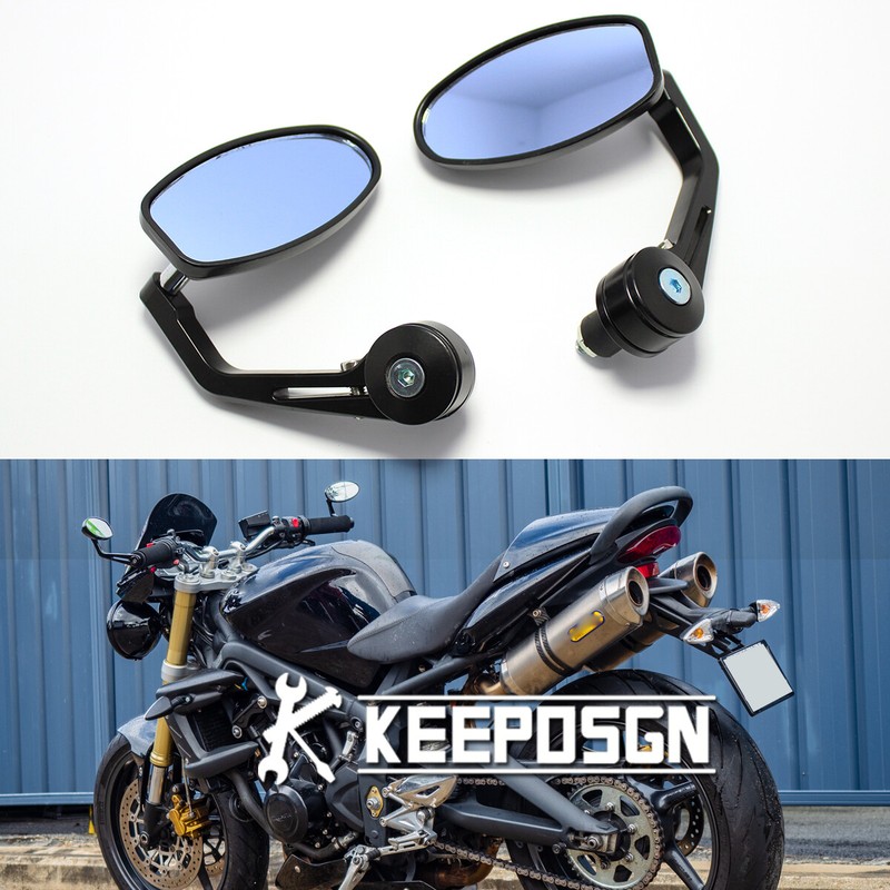For Ducati Monster 1200 696 797 1100 7/8" Bar End Mirrors Anti-Glare Rearview UK