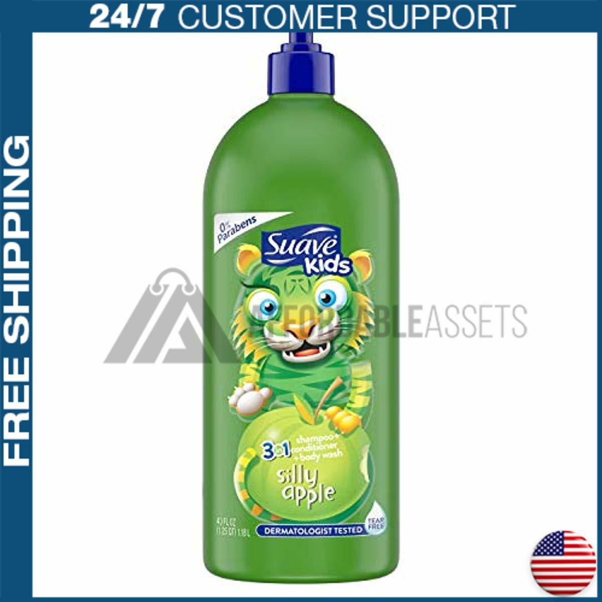 Suave Hair Kids Silly Apple 3 In 1 Shampoo Conditioner Body Wash