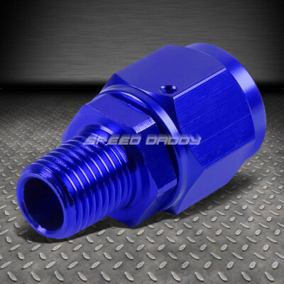 8-НАРУЖНЫЙ РАСТРУБ НА 1/4 NPT НАРУЖНЫЙ СИНИЙ АЛЮМИНИЕВЫЙ РЕДУКТОР С B-ОБРАЗНОЙ ГАЙКОЙ, ПОВОРОТНЫЙ ФИТИНГ