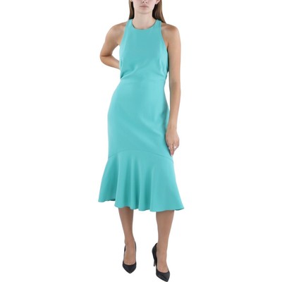 Женское зеленое повседневное платье миди на бретелях Lauren Ralph Lauren 10 BHFO 0070