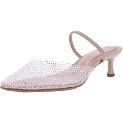 

Женские туфли Anne Klein на пластиковом каблуке с острым носком и пайетками BHFO 1388, Clear/natural, AKIRIE