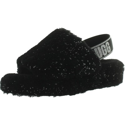 

Женские босоножки Ugg Fluff Yeah с металлизированной пяткой на пятке 9, средний (B,M) 1013, Черный, Fluff Yeah Metallic Sparkle