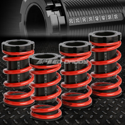 FOR 88-00 CIVIC EG EK/DC LOWERING BLACK PERCH SUSPENSION COILOVER RED SPRING