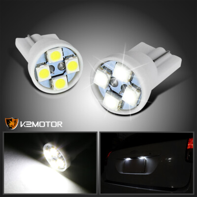 2X LED White T10 W5W 194 501 921 Light Bulbs Side Marker License Plate