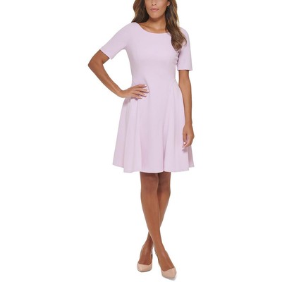 Женское повседневное платье-клеш Calvin Klein из розового крепа А-силуэта 16 BHFO 7067