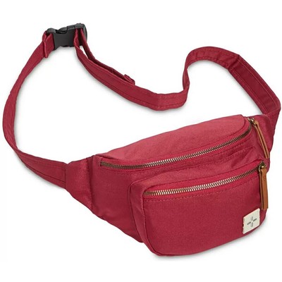 Поясная сумка Sun + Stone мужская Kieran Red Canvas с регулируемой талией O/S BHFO 6981