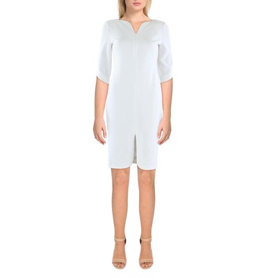 

Женское платье-футляр миди цвета слоновой кости от Calvin Klein  BHFO 6279, Cream