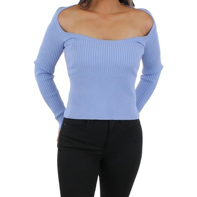 

Jonathan Simkhai Женский синий эластичный пуловер Jayline Top  BHFO 5186, Periwinkle