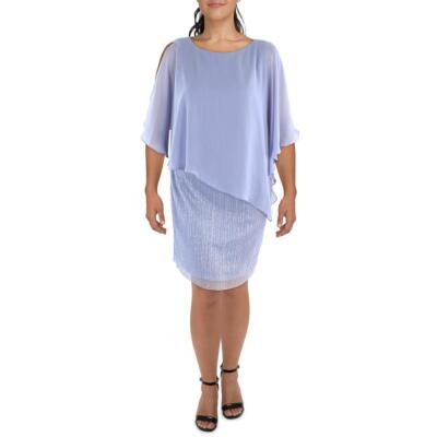 

Женское клубное платье-накидка с фиолетовым металликом Connected Apparel, 22 Вт, BHFO 0869, Soft lilac