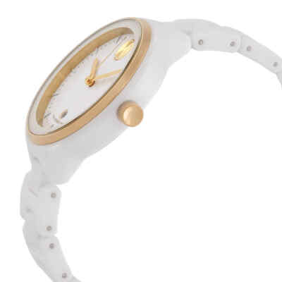 Pre-owned Movado Bold Verso Quartz White Dial Unisex Watch 3600934