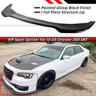 FOR 2015-22 CHRYSLER 300 C S TOURING SPORT SRT GLOSS BLACK GT FRONT LIP SPLITTER