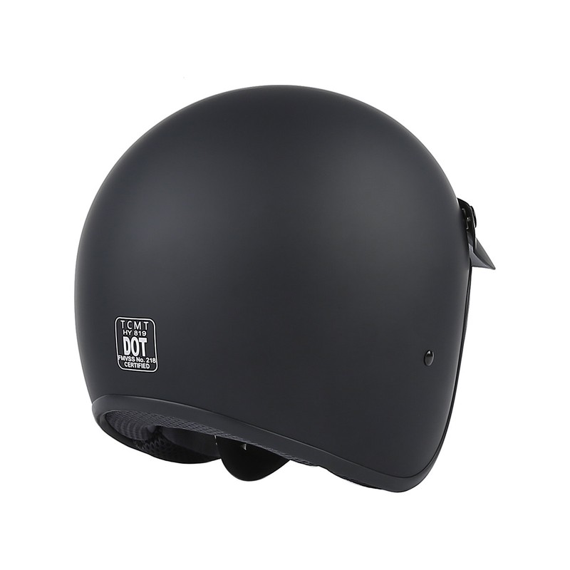 matumoto40⭐︎ Matte Black 3/4 Open Face ABS DOT Adult Helmet Motorcycle