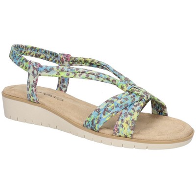 

Женские сандалии Easy Street Dana синие с ремешком на пятке 5,5 средний (B,M) BHFO 3980, Multi leopard fabric, Dana