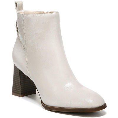 LifeStride Womens Foxy White Ankle Boots Shoes 10 Wide (C,D,W) BHFO 5070