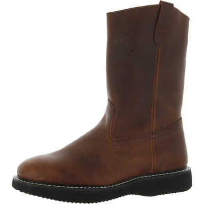 

Мужские рабочие ботинки Fin - Feather Wellington Brown 11 Extra Wide (4E) BHFO 8084, Redwood tumbled