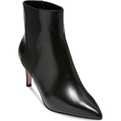 Женские ботильоны Cole Haan из черной кожи Goring 7 среднего размера (B,M) BHFO 9047