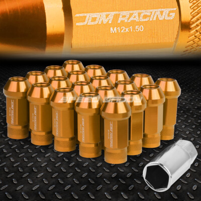 НАБОР ГАЕК JDM С ОТКРЫТЫМ КОНЦОМ ИЗ АЛЮМИНИЯ ОРАНЖЕВОГО ЦВЕТА С 20 НАКОНЕЧНИКАМИ + АДАПТЕР M12X1,5 ДИАМЕТРОМ 25 ММ/ ВЫСОТОЙ 50 ММ