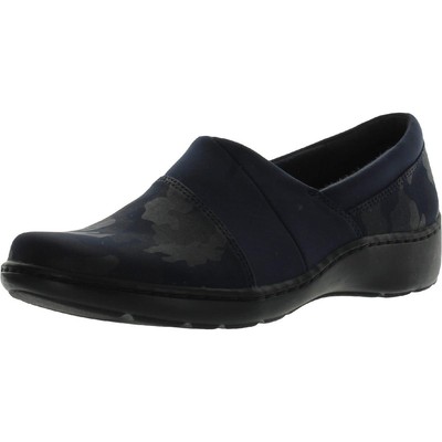 

Женские кожаные слипоны Clarks Cora Heather с круглым носком BHFO 9809, Navy camo, Cora Heather