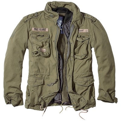 Pre-owned Brandit Classic M65 Mens Field Jacket Warm Lining Hunting Parka Army Coat Olive In Green