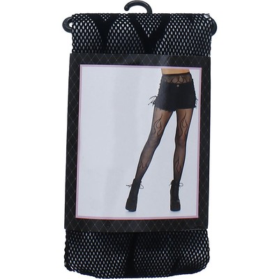 

Женские пламенно-черные сексуальные чулочно-носочные изделия в сеточку Leg Avenue  BHFO 7142, Black flames