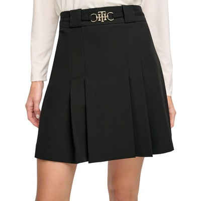Женская короткая офисная юбка А-силуэта с черным поясом с логотипом Tommy Hilfiger 6 BHFO 4868