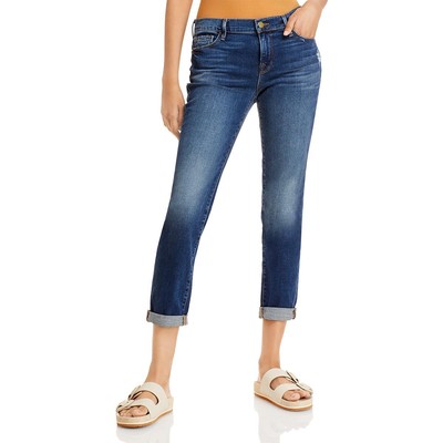 Джинсовые женские джинсы бойфренда La Garcon Blue Denim, укороченные до щиколоток, 24 BHFO 8482