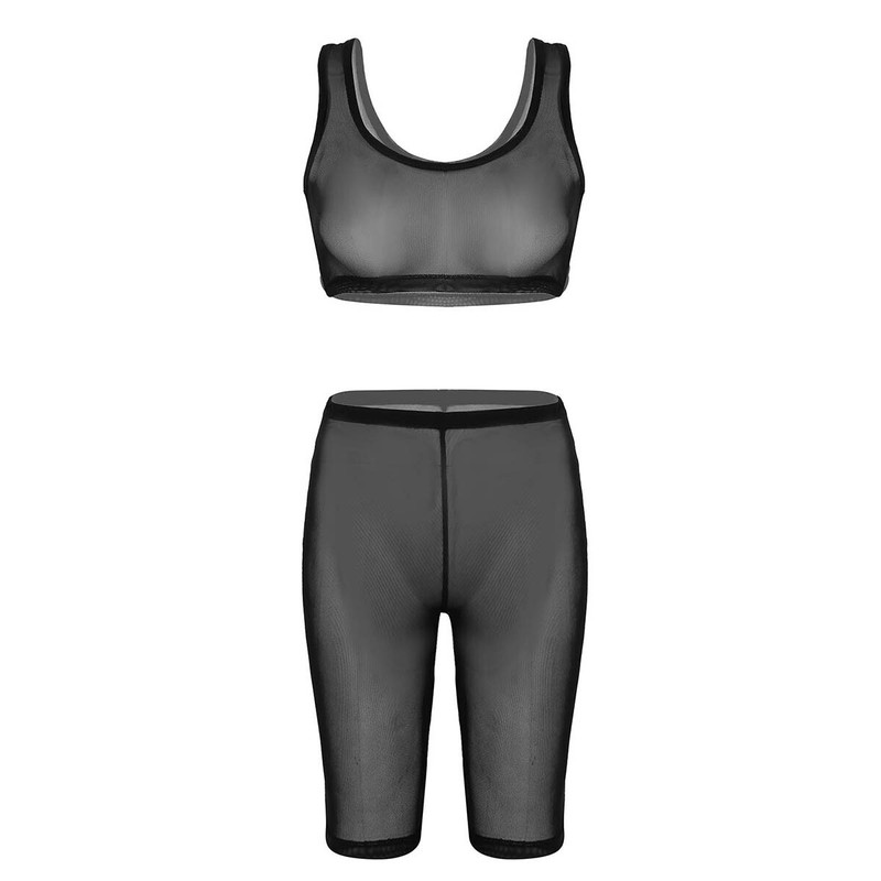 black sheer swim pants
