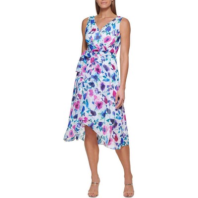 

Женское платье миди без рукавов с принтом DKNY BHFO 1611, Cobalt multi