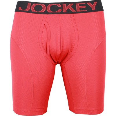 

Мужские трикотажные эластичные боксеры Jockey красного цвета с логотипом  BHFO 8776, Красный