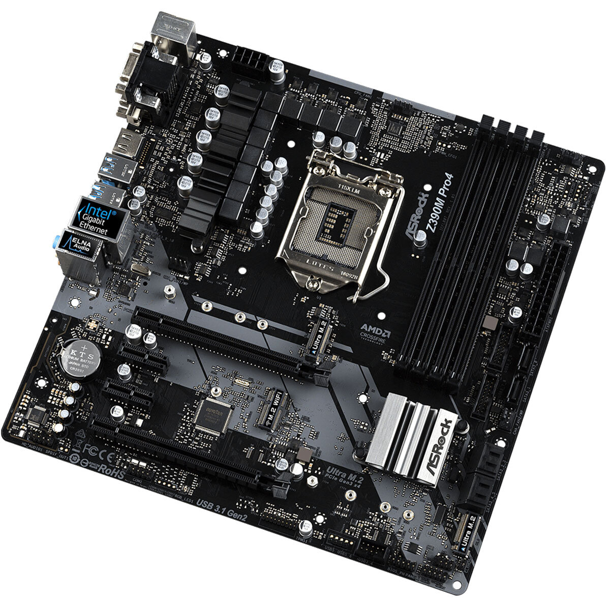 LGA 1151 ASRock Z390M Pro4 Motherboard 4*DDR4 HDMI USB 3.1