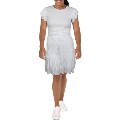 

Женское белое платье-футболка с люверсами Lauren Ralph Lauren Plus  BHFO 8708, Белый