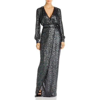 

Женское черное вечернее вечернее платье с сетчатой подкладкой и блестками Rachel Zoe  BHFO 5615, Purple iridescent