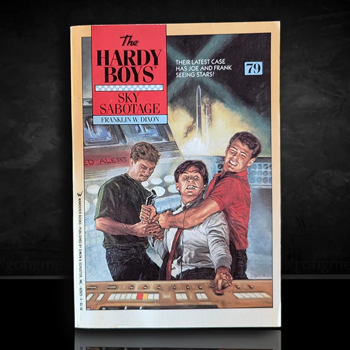 79 Sky Sabotage Hardy Boys Paperback Book 1983 (Sq-Red)