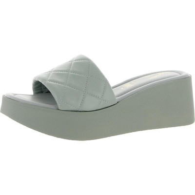 

Seychelles Womens HIgh Note Blue Slide Sandals Shoes 10 Medium (B,M) BHFO 0578, Light blue leather
