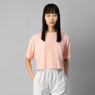 

Футболка женская Champion Wmns Small Logo SS Lifestyle розовый, Champion Wmns Small Logo SS Lifestyle T-Shirt