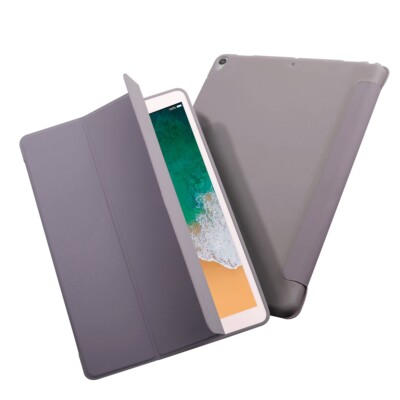 Tablet Case for iPad Air 3, Pro 10.5'', Liquid Silicone, Sleep/Wake, Grey Purple