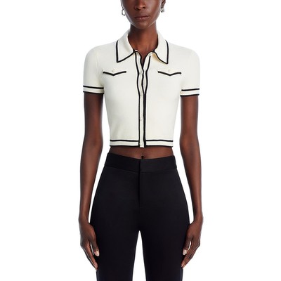 Alice and Olivia Womens Beige Wool Pockets Short Sleeves Cropped S BHFO 1619