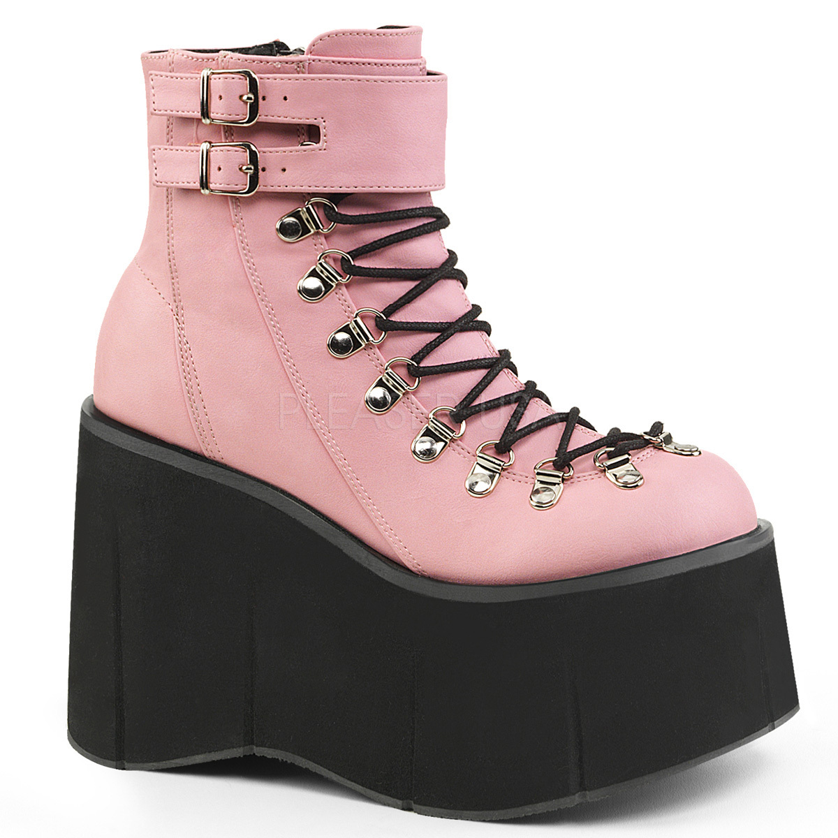 Pink Black Platforms 90s Creepers Skater Emo Sneaker Womans Boots Shoes  Demonia | eBay