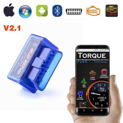 ELM327 V2.1 OBD2 Bluetooth Car Breakdown  Scanner Code Reader Tool For Android