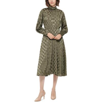 

Женское офисное платье миди цвета металлик Calvin Klein BHFO 6237, Зеленый