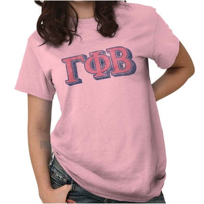 Vintage Authentic Gamma Phi Beta Sorority Womens Graphic Crewneck T Shirt Tee