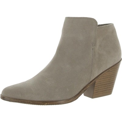 Aqua College Womens Nellie  Gray Leather Booties Shoes 6 Medium (B,M) BHFO 4521