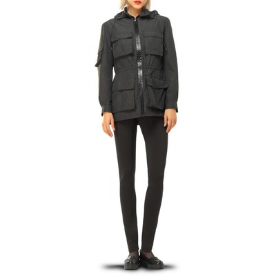 

Женская черная куртка-анорак с капюшоном Max Studio Soft Shell Верхняя одежда  BHFO 1826, Черный