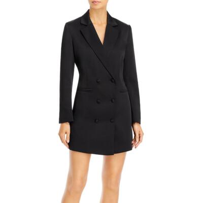 Женский черный атласный смокинг Lucy Paris, мини-платье для особых случаев, XS BHFO 7027