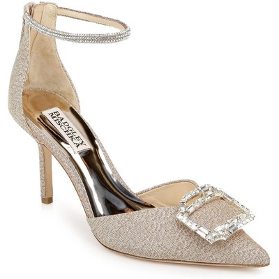 Badgley Mischka Женские золотые кожаные нарядные ремешки на щиколотке 5 средние (B,M) BHFO 2016