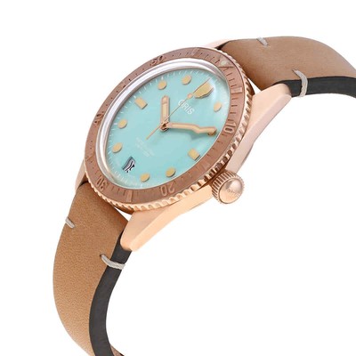 Pre-owned Oris Divers Sixty-five Automatic Green Dial Unisex Watch 01 733 7771 3157-07 5