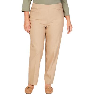 Alfred Dunner Женские брюки для похудения Tan Modern Fit Plus 24W BHFO 7900