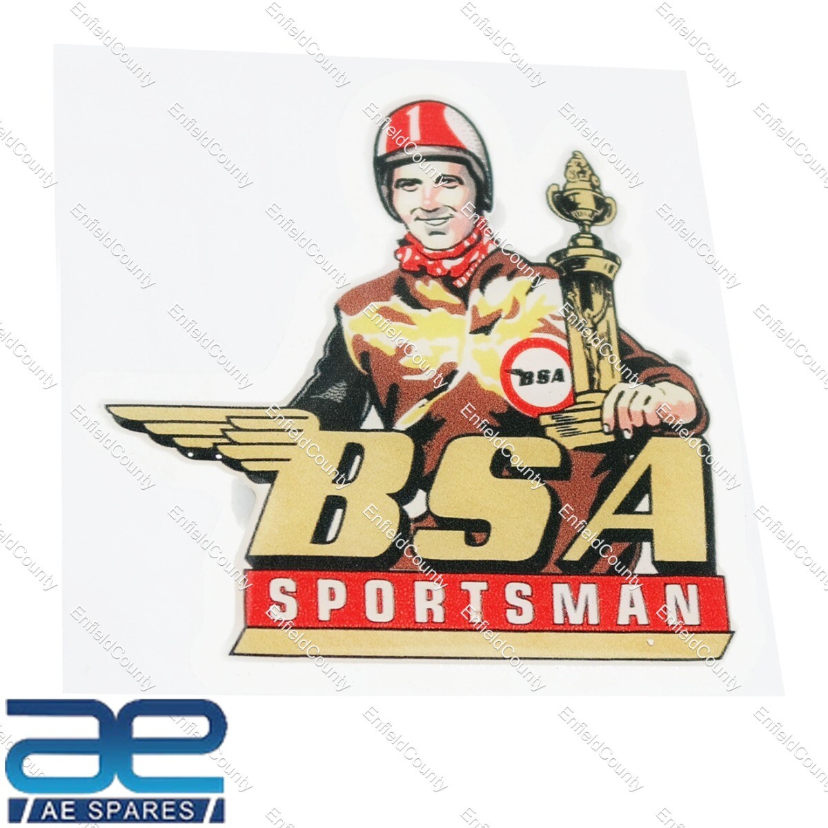BSA SPORTSMAN Vinyl Decal Sticker 2 Unit 77x76mm  