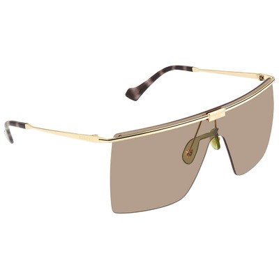 Pre-owned Gucci Brown Shield Men's Sunglasses Gg1096s 002 99 Gg1096s 002 99